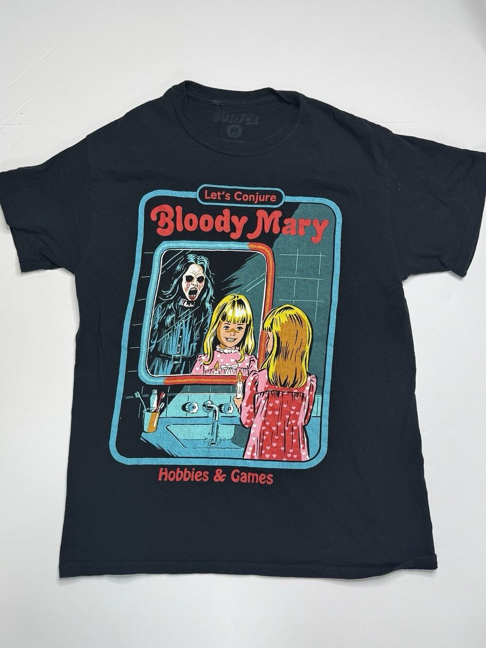 Creepy Co Bloody Mary T Shirt Mens M Black Horror Graphic Halloween
